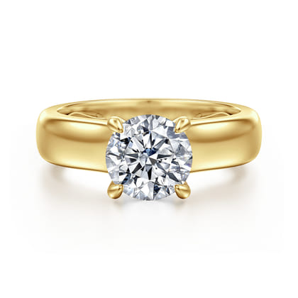 Reeve - 14K Yellow Gold Round Diamond Engagement Ring