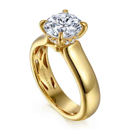 Reeve - 14K Yellow Gold Round Diamond Engagement Ring