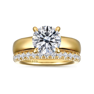 Reeve - 14K Yellow Gold Round Diamond Engagement Ring