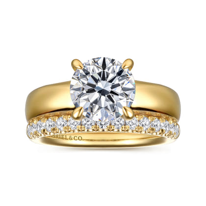 Reeve - 14K Yellow Gold Round Diamond Engagement Ring