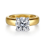 Reeve - 14K Yellow-White Gold Round Diamond Engagement Ring