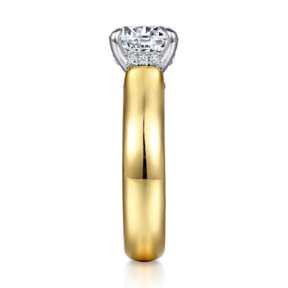 Reeve - 14K Yellow-White Gold Round Diamond Engagement Ring