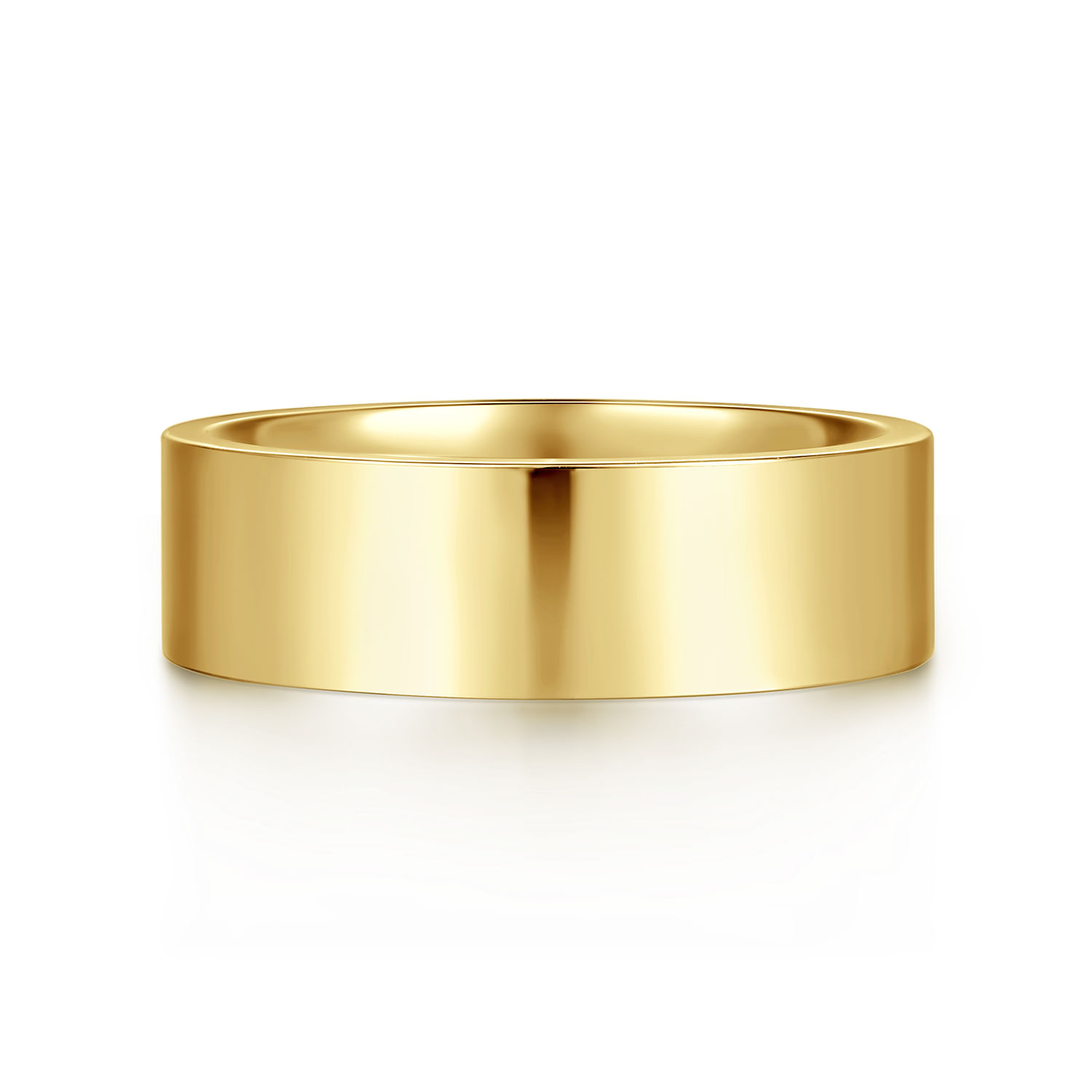 Reigne - 14K Yellow Gold 6mm High Polished Cigar Band