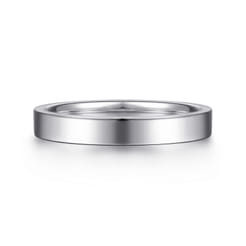 Reigne - 3mm 14K White Gold High Polished Cigar Band