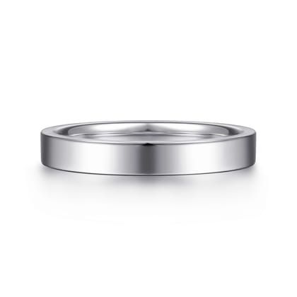 Reigne - 3mm 14K White Gold High Polished Cigar Band