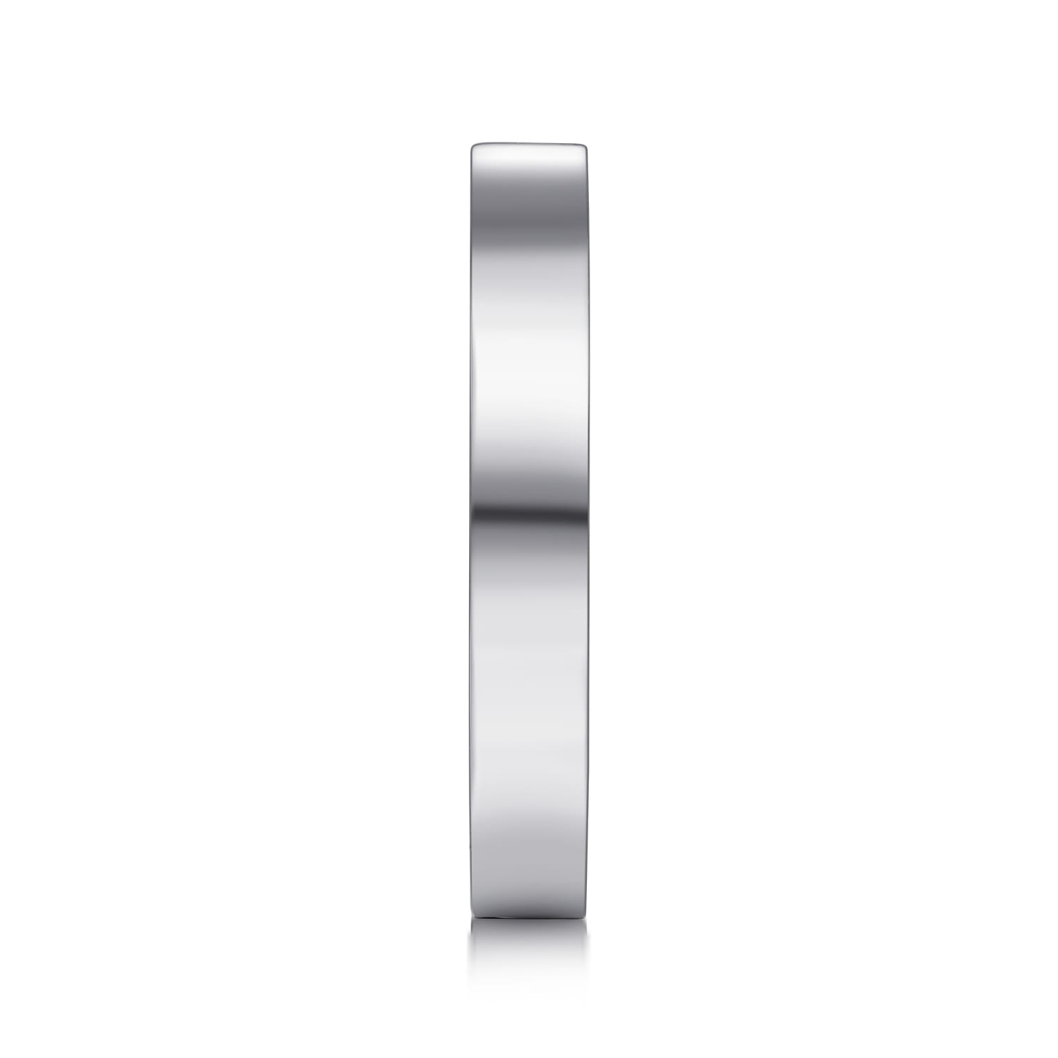 Straight Wedding Ring in 14k White Gold with   at Gabriel & Co. - Shot 4