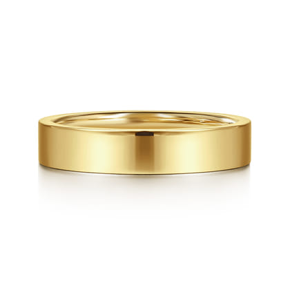 Reigne - 4mm 14K Yellow Gold High Polished Cigar Band