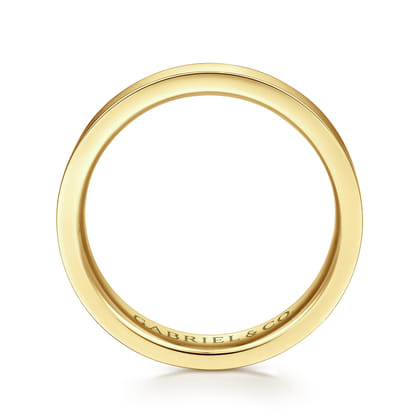 Reigne - 4mm 14K Yellow Gold High Polished Cigar Band