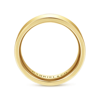 Reigne - 6mm 14K Yellow Gold High Polished Cigar Band
