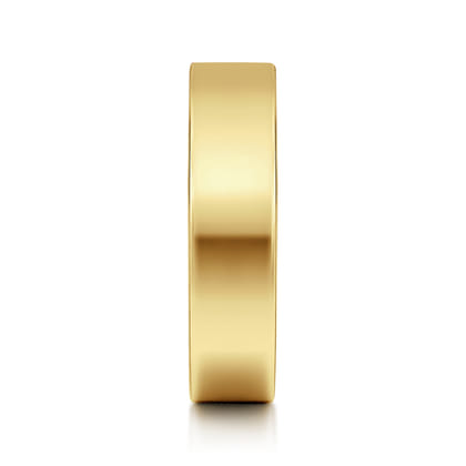 Reigne - 6mm 14K Yellow Gold High Polished Cigar Band