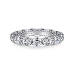 Reine - 14K White Gold East West Oval Diamond Eternity Band