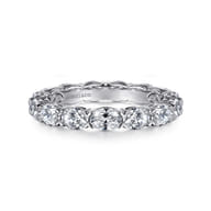 Reine - 14K White Gold East West Oval Diamond Eternity Band