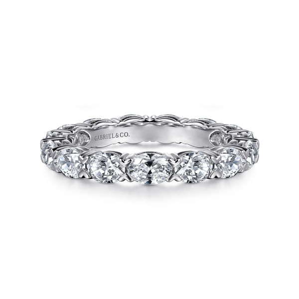 Oval Eternity Carat Infinity Band 14k White Gold Oval Eternity
