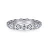 Eternity Band Wedding Ring in 14k White Gold with Oval Natural Diamond at Gabriel & Co.