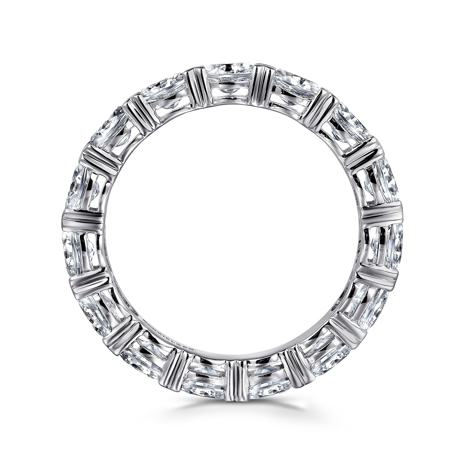 14k White Gold Oval Eternity Band Band | Gabriel & Co. AN16298-6W44JJ