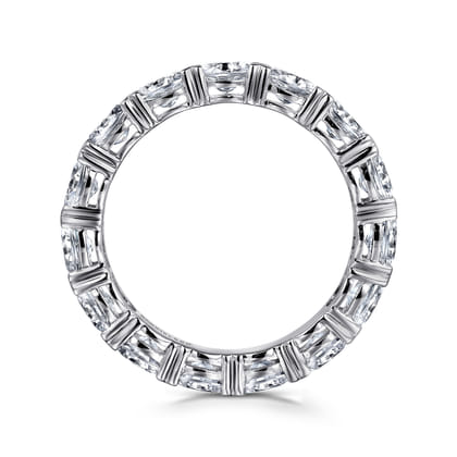 Reine - 14K White Gold East West Oval Diamond Eternity Band