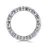 Eternity Band Wedding Ring in 14k White Gold with Oval Natural Diamond at Gabriel & Co.