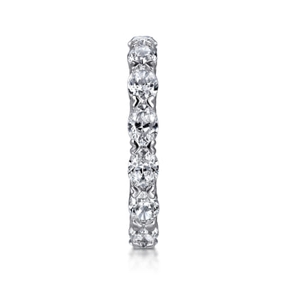 Reine - 14K White Gold East West Oval Diamond Eternity Band