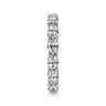 Eternity Band Wedding Ring in 14k White Gold with Oval Natural Diamond at Gabriel & Co.