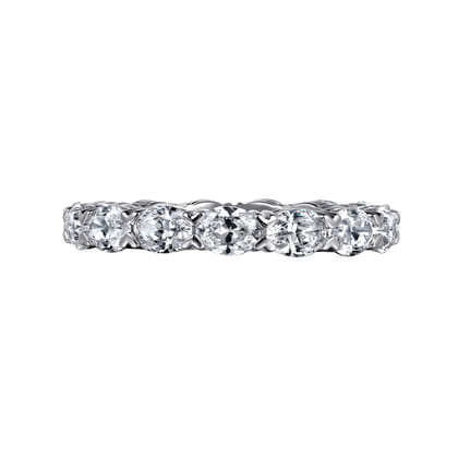 Reine - 14K White Gold East West Oval Diamond Eternity Band