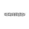 Eternity Band Wedding Ring in 14k White Gold with Oval Natural Diamond at Gabriel & Co.