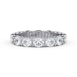Reine - 14K White Gold Oval Diamond Eternity Band
