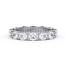 Eternity Band Wedding Ring in 14k White Gold with Oval Natural Diamond at Gabriel & Co.