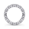 Eternity Band Wedding Ring in 14k White Gold with Oval Natural Diamond at Gabriel & Co.