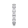 Eternity Band Wedding Ring in 14k White Gold with Oval Natural Diamond at Gabriel & Co.