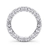Eternity Band Wedding Ring in 14k White Gold with Oval Natural Diamond at Gabriel & Co.