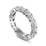 Eternity Band Wedding Ring in 14k White Gold with Oval Natural Diamond at Gabriel & Co.