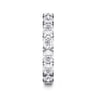 Eternity Band Wedding Ring in 14k White Gold with Oval Natural Diamond at Gabriel & Co.