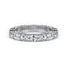 Eternity Band Wedding Ring in 14k White Gold with Oval Natural Diamond at Gabriel & Co.