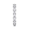 Eternity Band Wedding Ring in 14k White Gold with Oval Natural Diamond at Gabriel & Co.