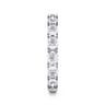 Eternity Band Wedding Ring in 14k White Gold with Oval Natural Diamond at Gabriel & Co.