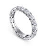 Eternity Band Wedding Ring in 14k White Gold with Oval Natural Diamond at Gabriel & Co.