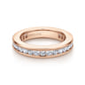 Eternity Band Wedding Ring in 14k Rose Gold with Round Natural Diamond at Gabriel & Co.