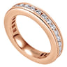 Eternity Band Wedding Ring in 14k Rose Gold with Round Natural Diamond at Gabriel & Co.