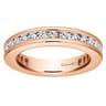 Eternity Band Wedding Ring in 14k Rose Gold with Round Natural Diamond at Gabriel & Co.