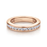 Eternity Band Wedding Ring in 14k Rose Gold with Round Natural Diamond at Gabriel & Co.