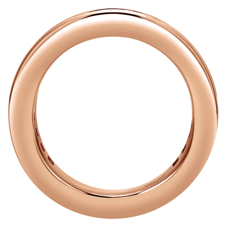Eternity Band Wedding Ring in 14k Rose Gold with Round Natural Diamond at Gabriel & Co. - Shot 2