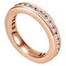 Eternity Band Wedding Ring in 14k Rose Gold with Round Natural Diamond at Gabriel & Co.