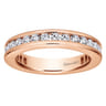 Eternity Band Wedding Ring in 14k Rose Gold with Round Natural Diamond at Gabriel & Co.