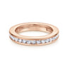 Eternity Band Wedding Ring in 14k Rose Gold with Round Natural Diamond at Gabriel & Co.
