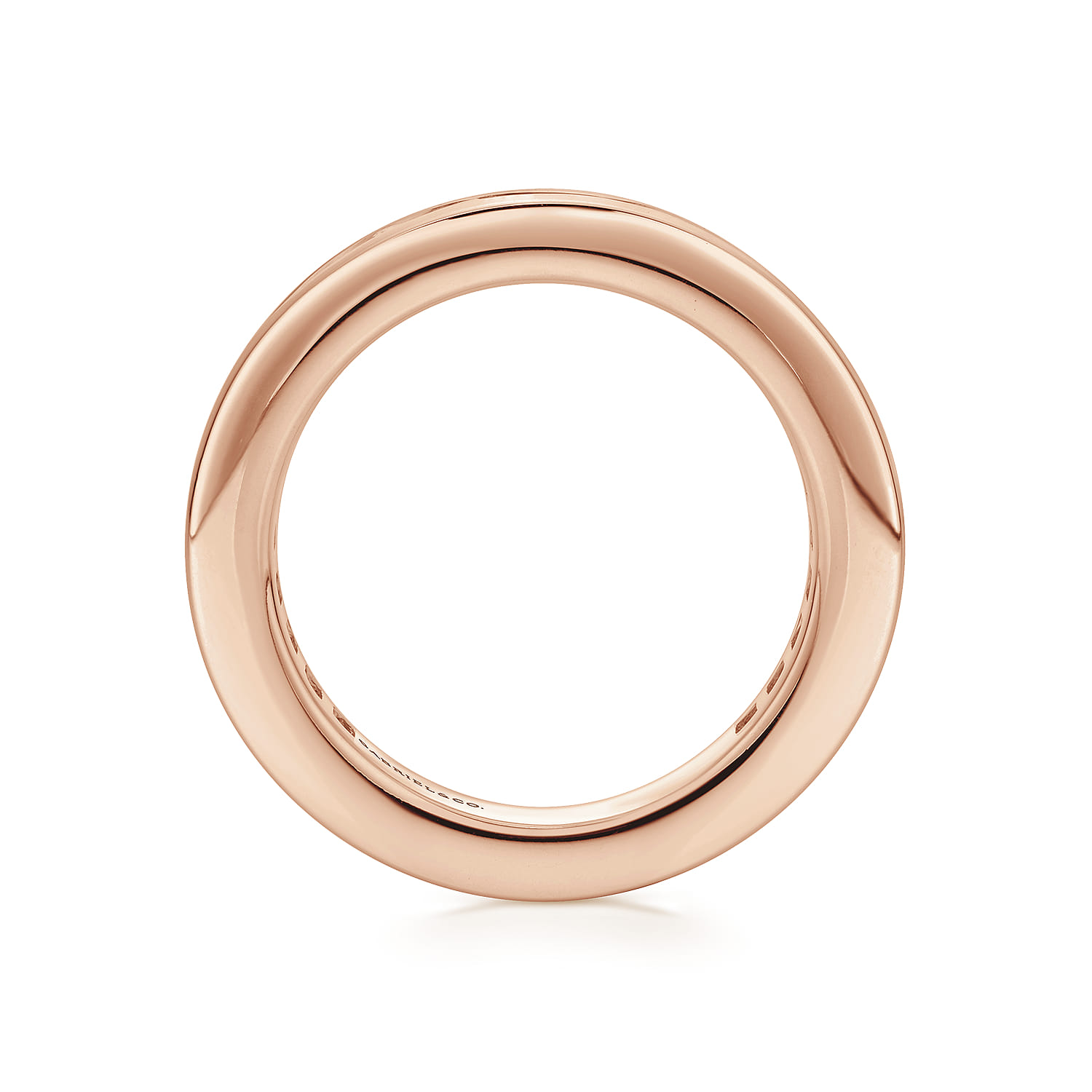 Eternity Band Wedding Ring in 14k Rose Gold with Round Natural Diamond at Gabriel & Co. - Shot 2