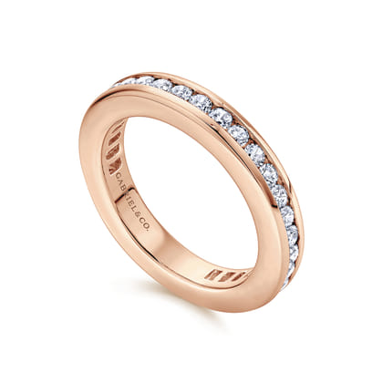 Remie - 14K Rose Gold Channel Set Diamond Eternity Band