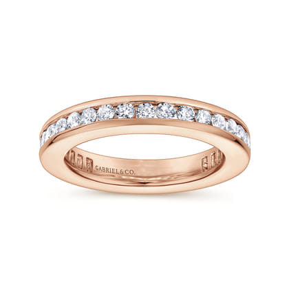 Remie - 14K Rose Gold Channel Set Diamond Eternity Band