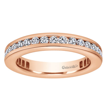 Remie - 14K Rose Gold Channel Set Diamond Eternity Band