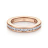 Eternity Band Wedding Ring in 14k Rose Gold with Round Natural Diamond at Gabriel & Co.