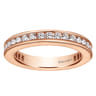 Eternity Band Wedding Ring in 14k Rose Gold with Round Natural Diamond at Gabriel & Co.
